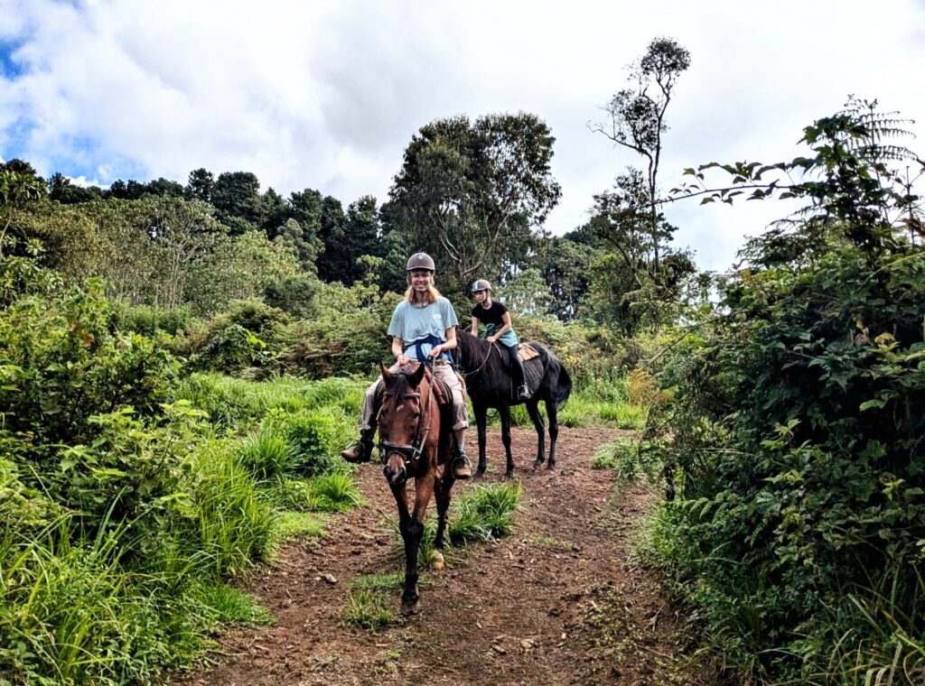 Horse riding during Kenya adventure safari