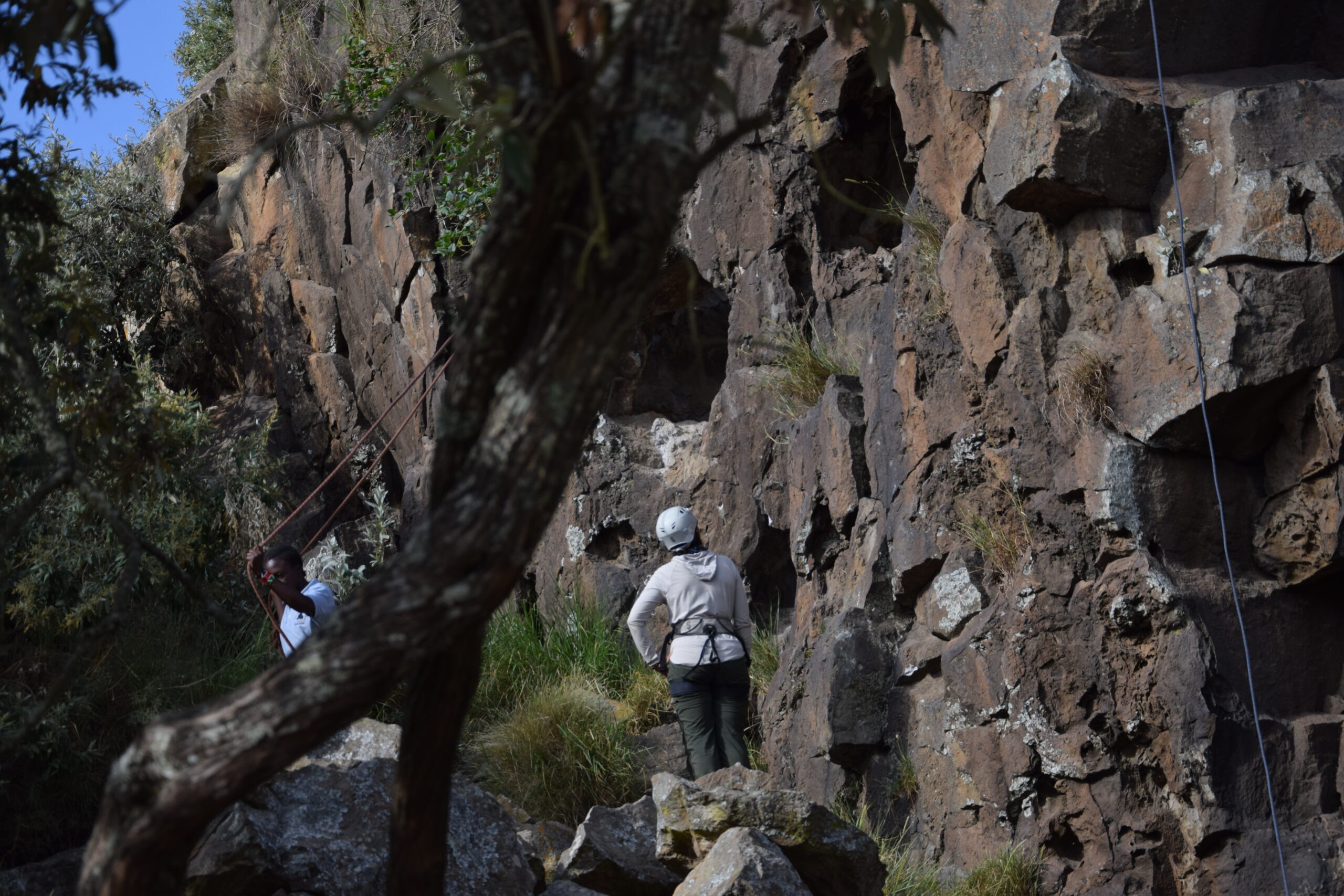 Red cliffs and rock formations in Hell’s Gate National Park on a Kenya adventure