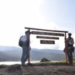 Mount Kenya trek duration view across Lake Ellis on the Chogoria route